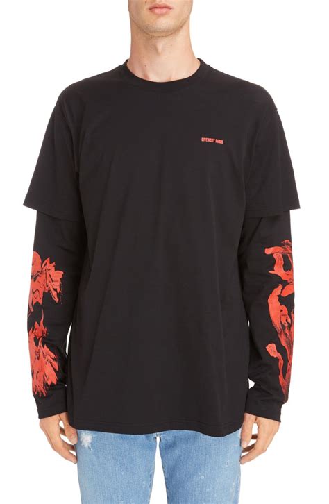 givenchy rose print t shirt|GIVENCHY t.